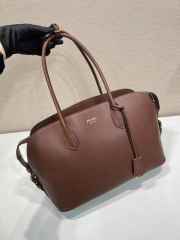 Uubags Prada Large leather tote bag in cocoa 35x24.5x13.5cm - 1