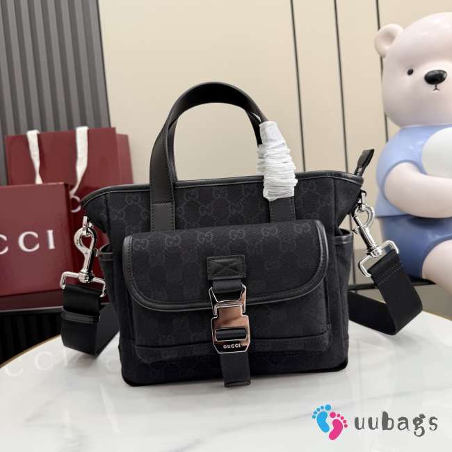 Uubags Gucci GG canvas small tote bag in black GG canvas 23x21x11cm - 1