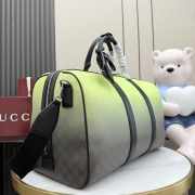 Uubags Gucci Chroma medium duffle bag gradient lime and black GG monogram coated fabric 45x30x24.5cm - 5