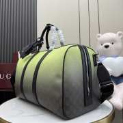 Uubags Gucci Chroma medium duffle bag gradient lime and black GG monogram coated fabric 45x30x24.5cm - 3