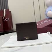 Uubags Gucci Lira bi-fold wallet dark brown leather 11x9cm - 1