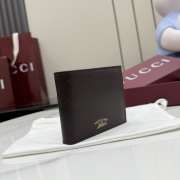 Uubags Gucci Lira bi-fold wallet dark brown leather 11x9cm - 5