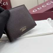 Uubags Gucci Lira bi-fold wallet dark brown leather 11x9cm - 2