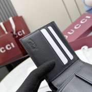 Uubags Gucci Lira bi-fold wallet black leather 11x9cm - 5