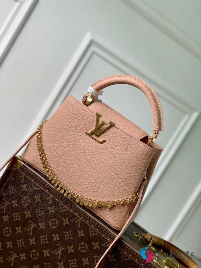 Uubags Louis Vuitton M28197 Capucines GM Bag In Pink Jasmin 20x11x31.5cm - 1