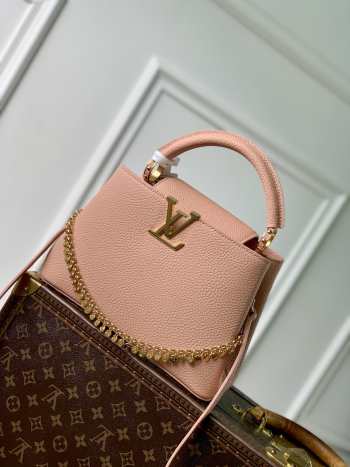 Uubags Louis Vuitton M28197 Capucines GM Bag In Pink Jasmin 20x11x31.5cm