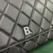 Uubags Balenciaga Crush Large Flap Bag in Black Quilted Calfskin with B Logo 36x10x30cm - 3
