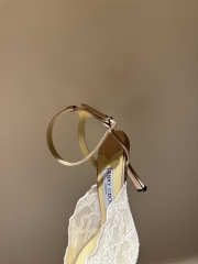 Uubags Faiz 100 Light Beige/Yellow Jimmy Choo Lace Pumps - 3