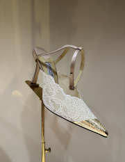 Uubags Faiz 100 Light Beige/Yellow Jimmy Choo Lace Pumps - 5