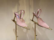 Uubags Faiz 100 Rose Jimmy Choo Lace Pumps with Metal Lace Detail in Rose / Light gold - 3