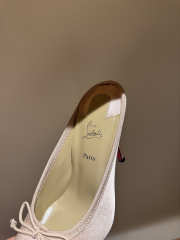 Uubags Christian Louboutin Cassia Mule 85 Satin Pumps In Blush 10.5cm - 3