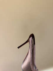 Uubags Christian Louboutin Cassia Mule 85 Satin Pumps In Dark Brown 10.5cm - 6