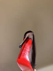 Uubags Christian Louboutin Cassia Mule 85 Satin Pumps In Dark Brown 10.5cm - 4