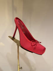 Uubags Christian Louboutin Cassia Mule 85 Satin Pumps In Red 10.5cm - 1