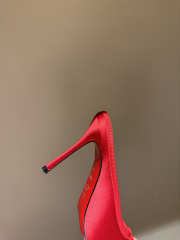 Uubags Christian Louboutin Cassia Mule 85 Satin Pumps In Red 10.5cm - 4