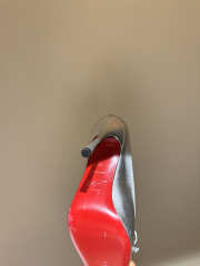 Uubags Christian Louboutin Cassia mule in laminated lamb nappa leather silver 10cm - 6