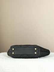 Uubags Chanel Shopping Bag Braided Raffia, Calfskin & Gold-Tone Metal In Black & White 28x20x7cm - 6