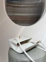 Uubags Chanel Small Flap Bag Grained Shiny Calfskin & Gold-Tone Metal In White 15x22x7cm - 3