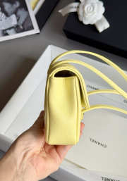 Uubags Chanel mini clutch with leather strap in pale gold 11.5x17x5cm - 5