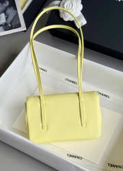 Uubags Chanel medium clutch with leather strap in pale gold 15x22x7cm - 4