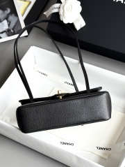 Uubags Chanel mini clutch with leather strap in black 11.5x17x5cm - 4