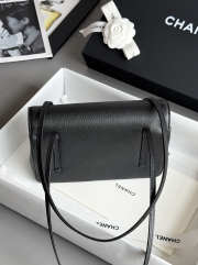 Uubags Chanel mini clutch with leather strap in black 11.5x17x5cm - 3