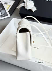 Uubags Chanel medium clutch with leather strap in white 15x22x7cm  - 6