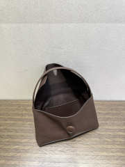 Uubags The Row Small Sally Leather Shoulder Bag In Dark Brown 19x3.5x13.5cm - 4