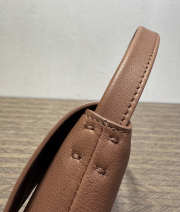 Uubags The Row Small Sally Leather Shoulder Bag In Brown 19x3.5x13.5cm - 5