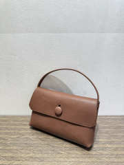 Uubags The Row Small Sally Leather Shoulder Bag In Brown 19x3.5x13.5cm - 3