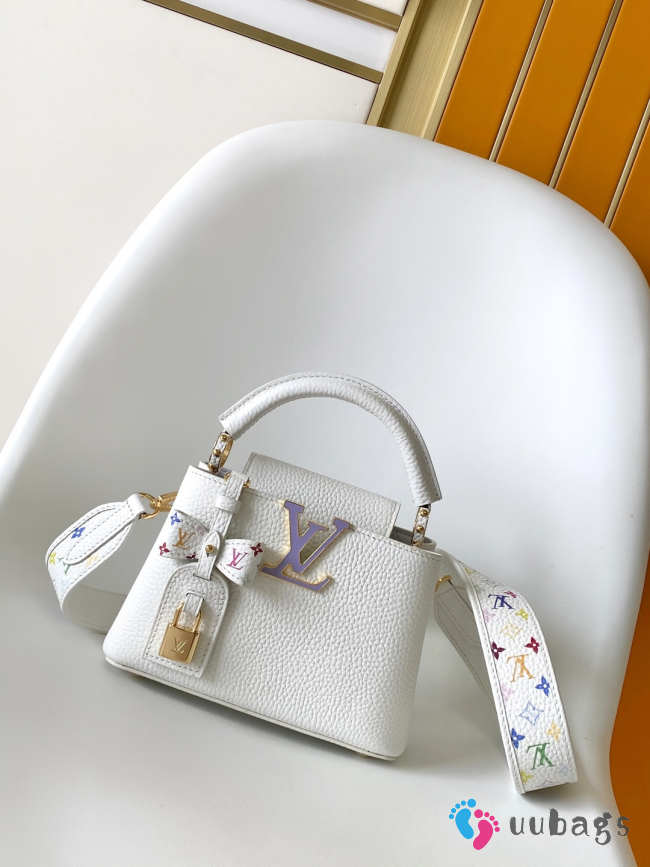 Uubags Louis Vuitton M13253 LV x TM Capucines Mini Bag In White 13.6x8x21cm - 1