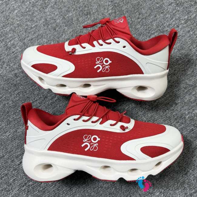 Uubags Loewe x On Cloudsolo sneaker in red/white - 1