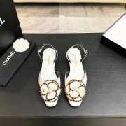 Uubags Chanel Camellia Slingback Flats Cream  - 6
