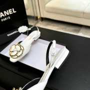 Uubags Chanel Camellia Slingback Flats Cream  - 5