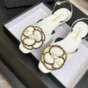 Uubags Chanel Camellia Slingback Flats Cream  - 4