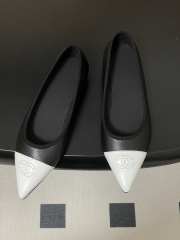 Uubags Chanel Ballerina Shoes Gradient Sheepskin & Sheepskin Black & White - 3