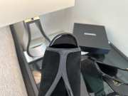 Uubags Chanel Black Suede Slingback Wedge Sandals 9.5cm - 4