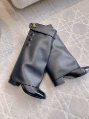 Uubags Chanel Leather Knee Boots with Fold-Over Detail 5.5cm - 2