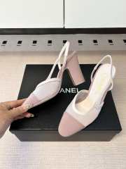Uubags Chanel Slingbacks Mesh & Grosgrain In Pink 9cm - 6