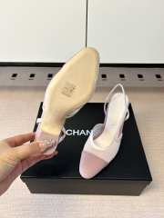Uubags Chanel Slingbacks Mesh & Grosgrain In Pink 9cm - 4