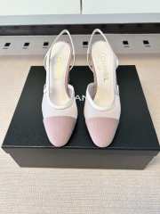 Uubags Chanel Slingbacks Mesh & Grosgrain In Pink 9cm - 5