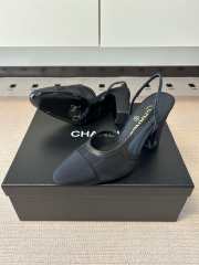 Uubags Chanel Slingbacks Mesh & Grosgrain In Black 9cm - 2