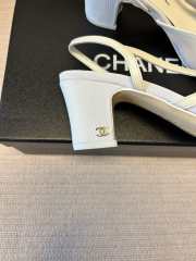 Uubags Chanel Slingbacks Mesh & Grosgrain In White 5.5cm - 4