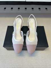 Uubags Chanel Slingbacks Mesh & Grosgrain In Pink 5.5cm - 1