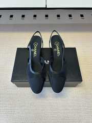 Uubags Chanel Slingbacks Mesh & Grosgrain In Black 5.5cm - 5