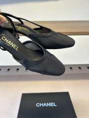 Uubags Chanel Slingbacks Mesh & Grosgrain In Black 5.5cm - 2