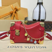 Uubags Louis Vuitton M28333 PM Side Trunk Bag In Sari Red 19x12.5x7.5cm - 1