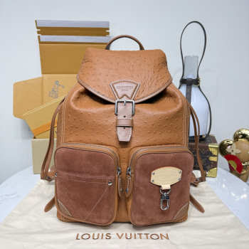 Uubags Louis Vuitton N89112 Montsouris Cargo Backpack In Caramel 34x17x40cm