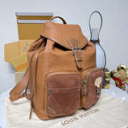 Uubags Louis Vuitton N89112 Montsouris Cargo Backpack In Caramel 34x17x40cm - 6