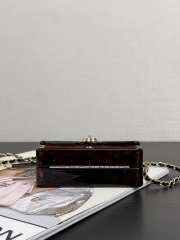 Uubags Chanel mini evening party bag plexiglass and gold-plated metal brown & black 9x12x4.5cm - 2